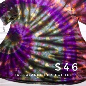 Custom Tie Dye LuLaRoe Perfect Tee 2XL